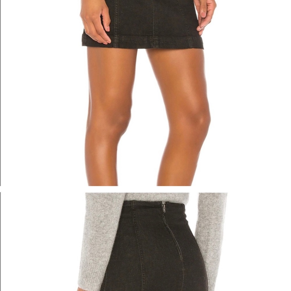 Free People Black Pencil Mini Skirt Night Out